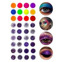Kit 24 Glitter Roxo 12 Sombra Maquiagem Artística Colorida Makeup Profissional Halloween Carnaval Festa Fantasia Crianças Kit 24 Glitter Roxo 12 Sombra Maquiagem Artística Colorida Makeup Profissional Halloween Carnaval Festa Fantasia Crianças