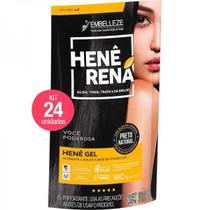 Kit 24 Henê Gel Preto Natural 180g - Embelleze