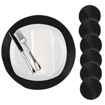Kit 24 Jogo Americano Redondo Mesa Posta Sousplat Supla Cozinha 38 cm