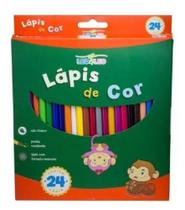 Kit 24 Lápis De Cor Sextavado Escola Colore Arte Resistente - Leo&Leo