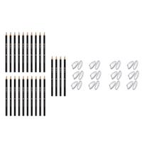 Kit 24 Lapis Preto HB Numero 2 Corpo Redondo + 24 Borracha De Ponteira Escola Escritorio Casa Kit 24 Lapis Preto HB Numero 2 Corpo Redondo + 24 Borracha De Ponteira Escola Escritorio Casa