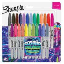 Kit 24 Marcadores Permanente 0,9mm Ponta Fina Sharpie Cosmic