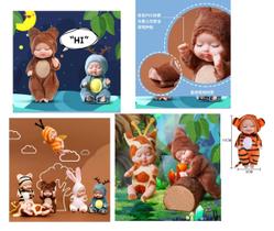 Kit 24 Mini Bonecas Realistas Doll Lovely Coleção - Lembrancinha Maternidade