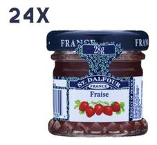 Kit 24 Mini Geleias Morango St Dalfour 28g - França Kit 24 Mini Geleias Morango St Dalfour 28g - França