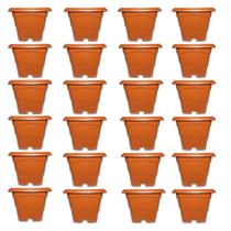Kit 24 Mini Vasos 400Ml Plástico Para Flores Plantas Horta - FORMPLAST