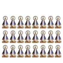 Kit 24 Nossa Senhora Aparecida Dourado Fundo Branco