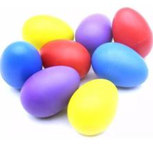 Kit 24 Ovinhos Shaker Ganza Colorido Chocalho Eggs