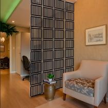 Kit 24 Painel decorativo de MDF na cor preta divisória de ambiente painel premium cozinha sala escrtório lavanderia
