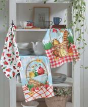 Kit 24 Panos de Copa Felpudo Estampado Picnic Dohler Kit 24 Panos de Copa Felpudo Estampado Picnic Dohler