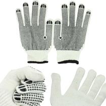 kit 24 Pares Luva Malha Pigmentada Branca Tricotada Volk Ca46933