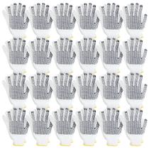 Kit 24 Pares Luva Pano Tricotada Malha Pigmentada Branca EPI Kit 24 Pares Luva Pano Tricotada Malha Pigmentada Branca EPI