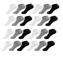 Kit 24 Pares Meia Cano Médio Soquete Escolar Academia Algodão Cores Sortidas Unissex 40-46