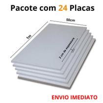 Kit 24 peças de Isopor antichamas 2cm (20mm) tamanho 100x50x2cm