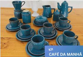 Kit 24 peças pra cafe da manha Acqua MArine