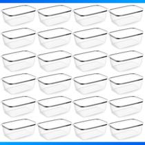 Kit 24 Peças Vasilhas Com Tampa Depósito Para Alimentos 700ml