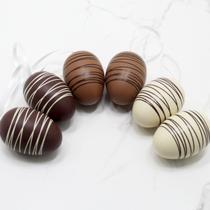 Kit 24 Pendente Ovos Páscoa Coelho Enfeite Decorativo 6x4cm