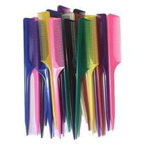 Kit 24 Pente Fino Plástico Marilu Hair Bonitinho Colorido