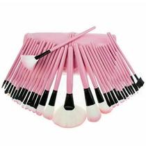 Kit 24 Pincéis Maquiagem Rosa Profissional Completo Para Pele Madura e Jovem Cerdas Suaves Kit 24 Pincéis Maquiagem Rosa Profissional Completo Para Pele Madura e Jovem Cerdas Suaves