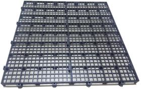 Kit 24 Pisos Plástico Preto Estrado Pallet Palete 50X25Cm