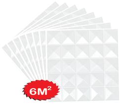 Kit 24 placas 3d pvc ***auto adesiva*** modelo piramide - WALLMAKE 3D