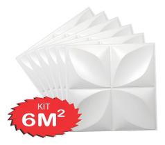 Kit 24 Placas De Revestimento 3d Placa Pvc Modelo Pétalas Kit 24 Placas De Revestimento 3d Placa Pvc Modelo Pétalas