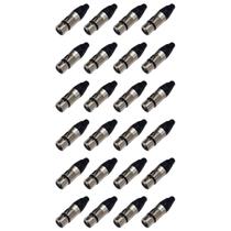 Kit 24 Plug Xlr Fêmea Metal Profissional Soundvoice Xl03Fm Kit 24 Plug Xlr Fêmea Metal Profissional Soundvoice Xl03Fm