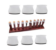 Kit 24 Ponteira De Silicone Feltro Pé Proteção Versátil