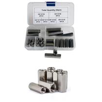 Kit 24 porcas espaçador extensor com rosca inox hexagonal m6 Kit 24 porcas espaçador extensor com rosca inox hexagonal m6