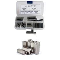 Kit 24 Porcas Espaçador Extensor Com Rosca Inox Hexagonal M6