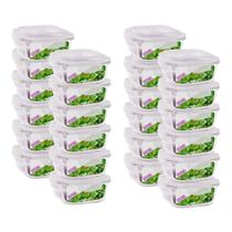 Kit 24 Pote Vidro Hermético Marmita Mantimento Tampa 800ml