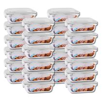 Kit 24 Potes Hermeticos com Tampa 370ML Pequeno Lanche Marmita