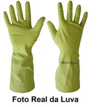 Kit 24 pr Luva Latex Amarela Medix Silverix MBRPró Limpeza Uso Doméstico Banheiro Lavar Multiuso Epi