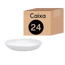 Kit 24 Prato Branco De Vidro Fundo 22cm Blanc Duralex Kit 24 Prato Branco De Vidro Fundo 22cm Blanc Duralex
