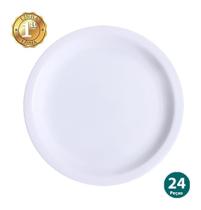 Kit 24 Prato Raso Porcelana Germer Iguaçu Jantar Atacado Kit 24 Prato Raso Porcelana Germer Iguaçu Jantar Atacado
