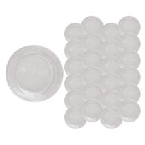 Kit 24 Pratos Acqua Sobremesa Vidro Nadir 18,5cm