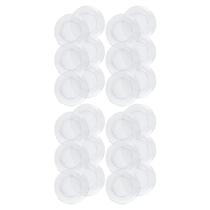 Kit 24 Pratos de Vidro Luxo Liso Mesa Posta Resistente