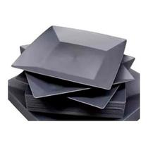 Kit 24 Pratos Quadrados Sobremesa Plástico! Natal! Festas!