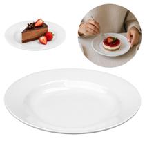 Kit 24 Pratos Rasos Melamina Branco 20,5cm Resistente Kit 24 Pratos Rasos Melamina Branco 20,5cm Resistente
