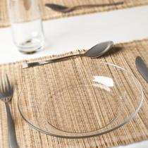 Kit 24 Pratos Vidro Luxo Resistente Mesa Posta Restaurante Kit 24 Pratos Vidro Luxo Resistente Mesa Posta Restaurante