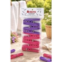 Kit 24 Prendedor de Roupa Grande Plástico Mola Reforçada PRO3F