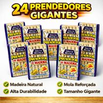 Kit 24 Prendedores de Madeira Gigante Águia Branca Alta Qualidade