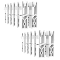 Kit 24 Prendedores de Roupas Crippa Brancos Grampos sem Mola