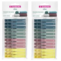 Kit 24 Prendedores Para Roupas Pregadores Plástico Sanremo Kit 24 Prendedores Para Roupas Pregadores Plástico Sanremo