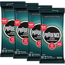 Kit 24 Preservativos Prudence Extra Texturizado - 6 unidades por embalagem