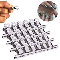 Kit 24 Presilhas 31mm Curvatura C Unhas De Gel Fibra Acrygel