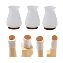 Kit 24 Proteção De Silicone Pé Palito Feltro 20Mm A 28Mm