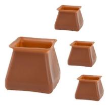 Kit 24 Proteção Para Pé De Moveis Quadrado Silicone Cadeira Kit 24 Proteção Para Pé De Moveis Quadrado Silicone Cadeira