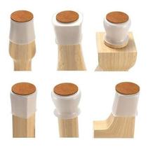 Kit 24 Protetor Cadeira Mesa Silicone Feltro 20Mm A 28Mm