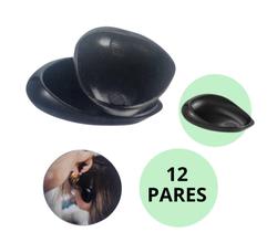 Kit 24 Protetor de Orelha Silicone Cabelo Tintura Profissional Preto