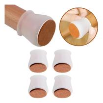 Kit 24 Protetor de Silicone para Pés de Cadeira e Mesa Pés Pezinho Redondo Com Feltro Desliza Fácil Duhome Kit 24 Protetor de Silicone para Pés de Cadeira e Mesa Pés Pezinho Redondo Com Feltro Desliza Fácil Duhome
